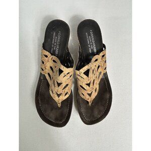 Donald J Pliner Women's Gustaf Wedge Sandal in Natural Wash Cork - Sz 10